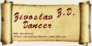 Živoslav Dancer vizit kartica